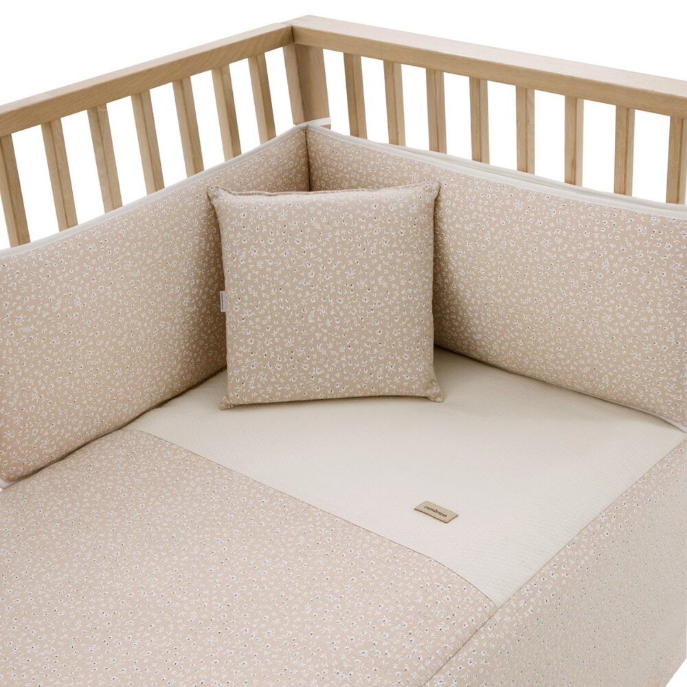 Jgo 2 Pcs.Colcha I-V. Cuna 60 Rustic Rosa 60X120X3 Cm Cambrass - Imagen 2