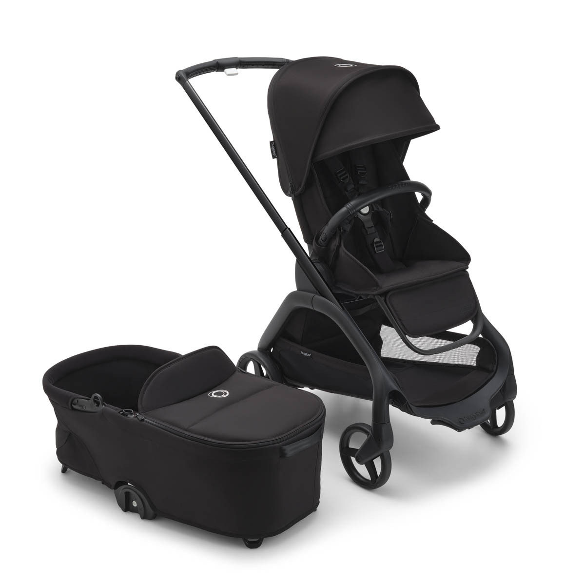 Bugaboo Dragonfly negro silla y capazo