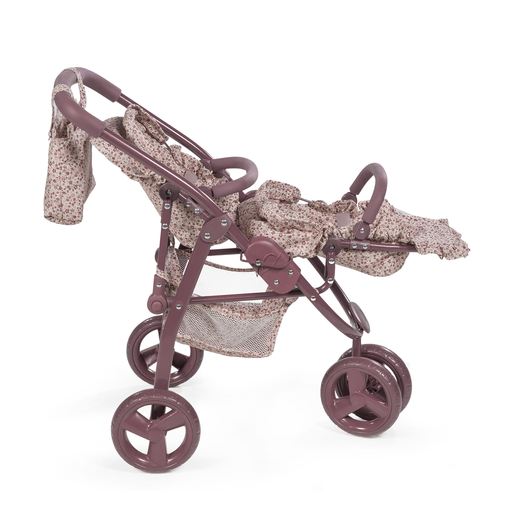 Cochecito de muñecas gemelar Cherry Flores - Imagen 3