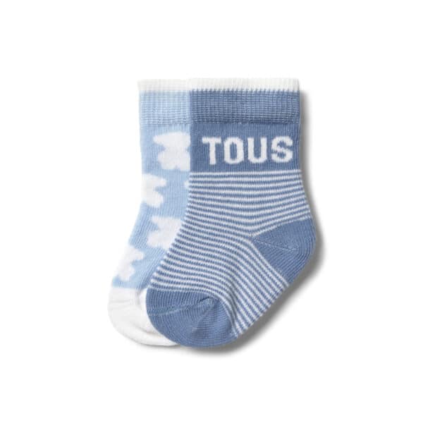 Calcetines cortos de bebé con osos, rayas y logo -Tous Baby