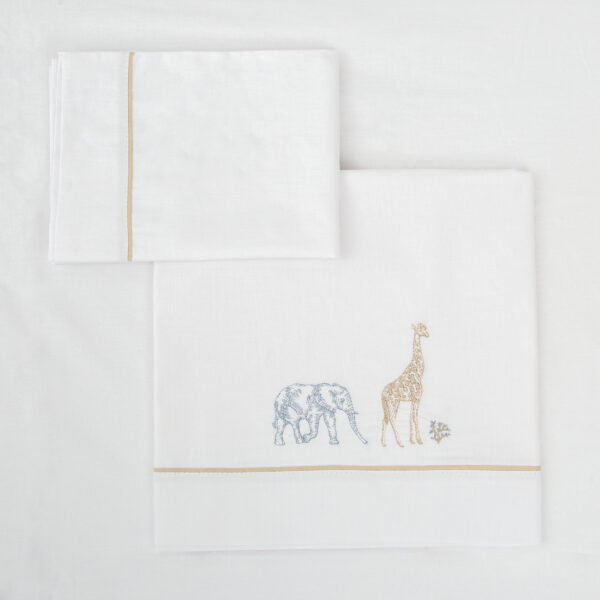 Juego sabanas algodon 100% 3 piezas Tanzania 97 Multic. Minicuna (50x80 - 90) - Bimbidreams