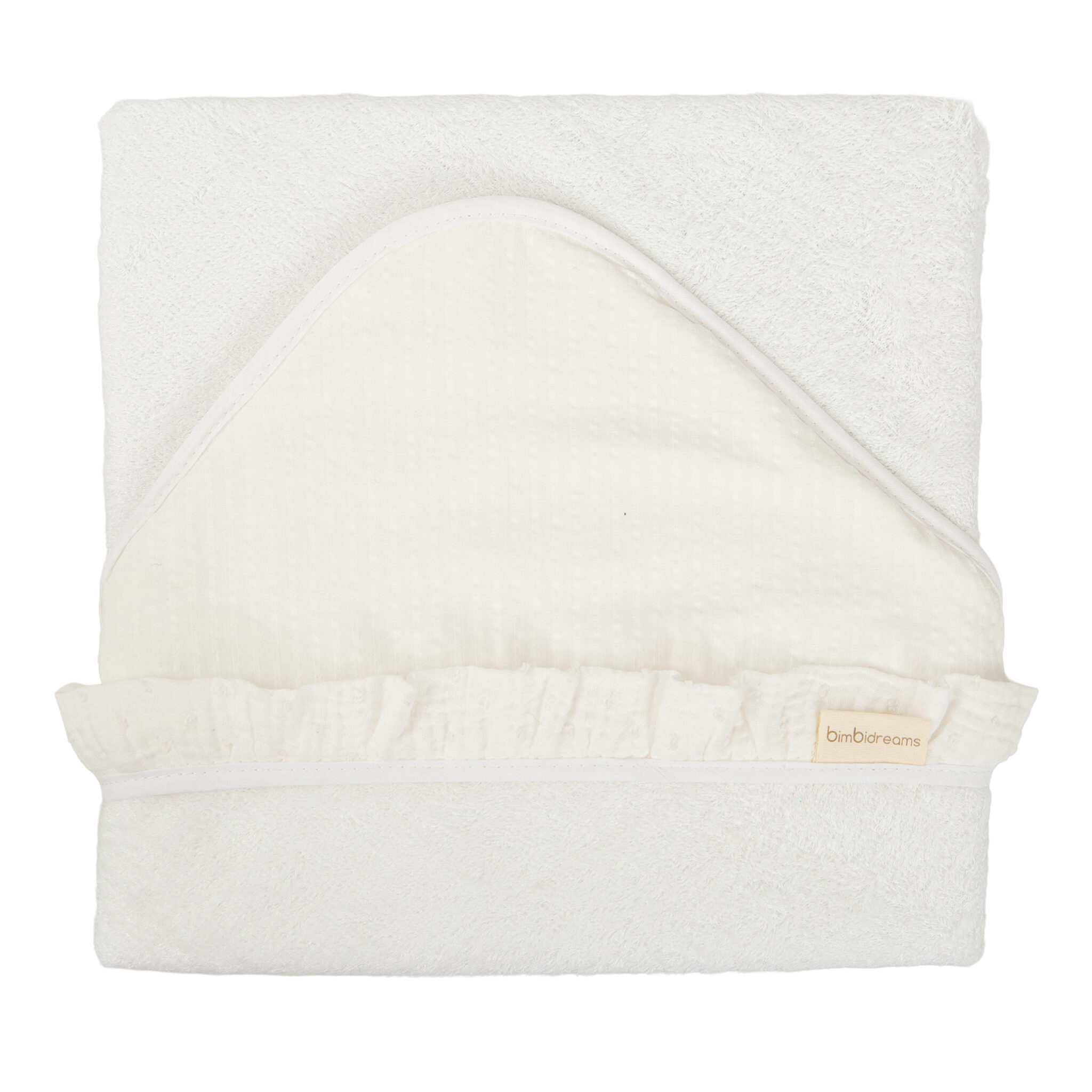 Capa de baño bebé Cloud 01 Blanco 100X100 - Bimbidreams