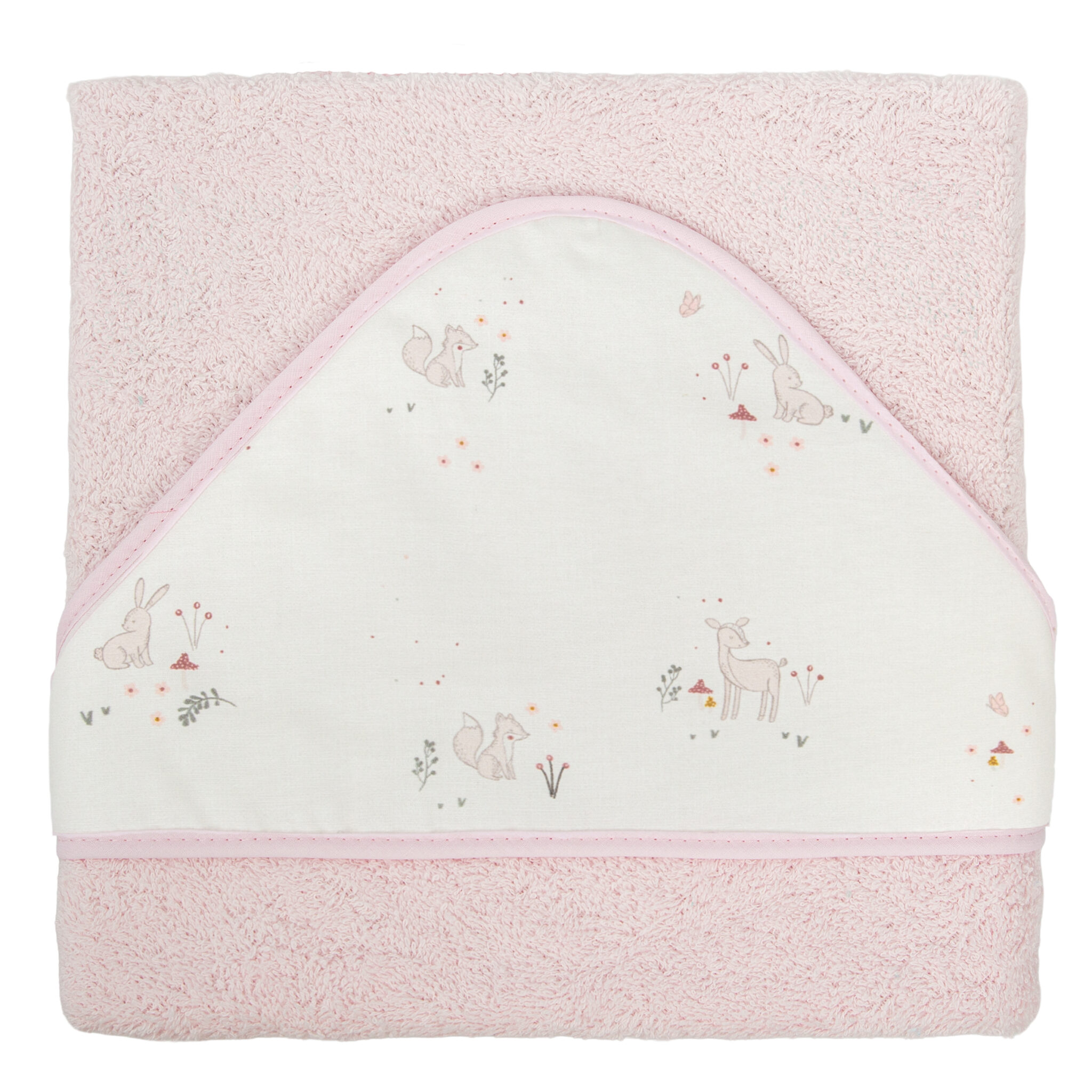 Capa de baño bebé Deer 04 Rosa 100X100 - Bimbidreams