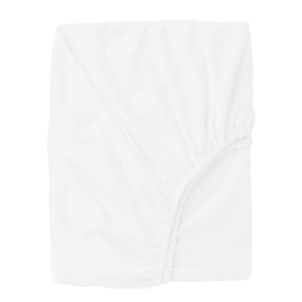 Sabana bajera punto Bambú 01 Blanco Minicuna (50x80 - 90) - Bimbidreams