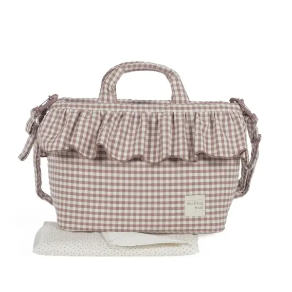 Bolsa Canastilla Praliné Vichy Moka