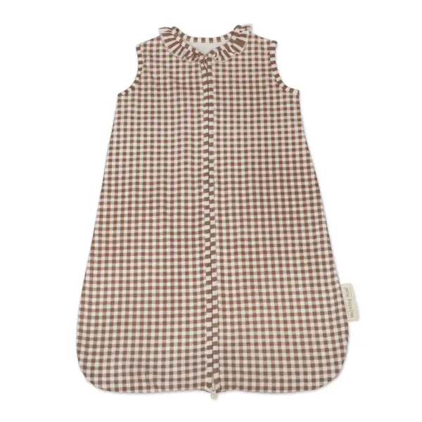 Saco Dormir verano Praliné Vichy/Rayas Moka TOG 0,5