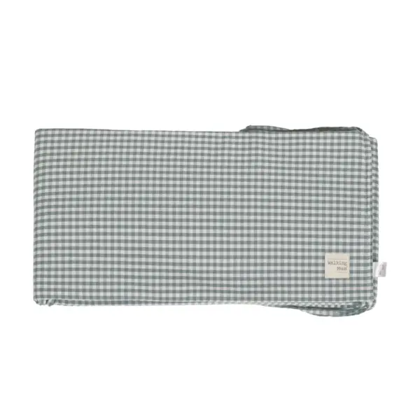 Protector cuna 120x60 cm  Praliné Vichy/Rayas Matcha