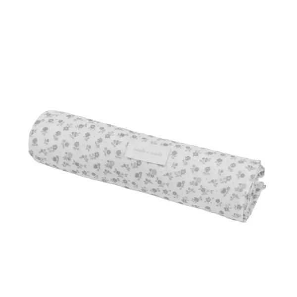 Muselina Little Bloom Flor Gris