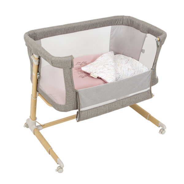 Minicuna Colecho metal con bajera y funda nórdica Niza 21 B|Lila 90x54x(78/89) - Bimbidreams