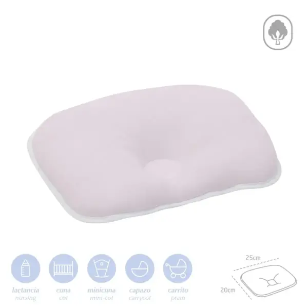 Cojin de brazo 25x20x1cm rosa