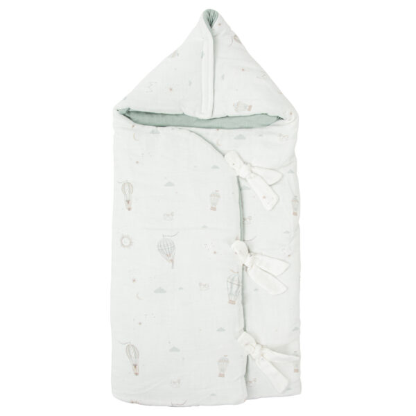 Saco arrullo con capucha Blue Sky 16 B|Verde  - Bimbidreams