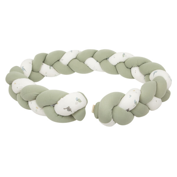 Protector de cuna trenza Trex 16 B|Verde 300 cm - Bimbidreams