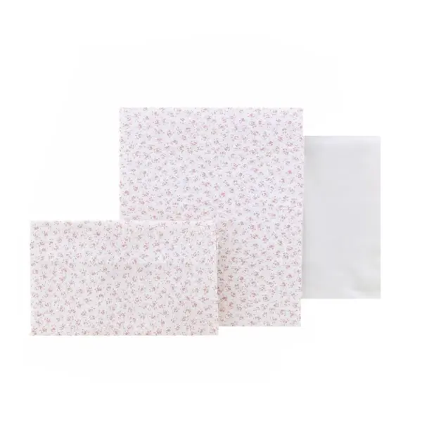 Sabana minicuna 3 pcs 80x120x1 cm liberty rosa