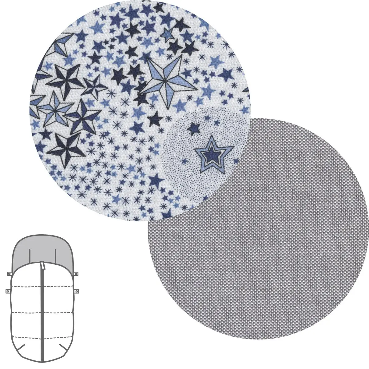 Saco silla universal star liberty azul 45x98x3 cm - Imagen 2