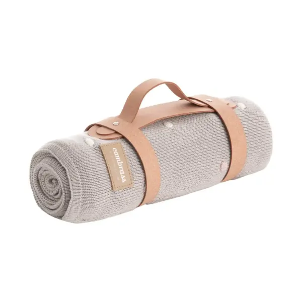 Manta punto bamboo 80x100x1 cm bubble gris
