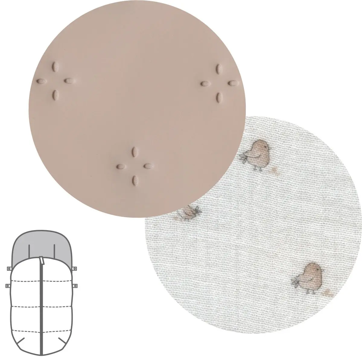 Saco silla universal twin beige 45x98x3 cm - Imagen 2