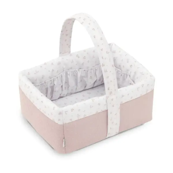 Cesta canastilla 22.5x29x29 cm plumeti rosa