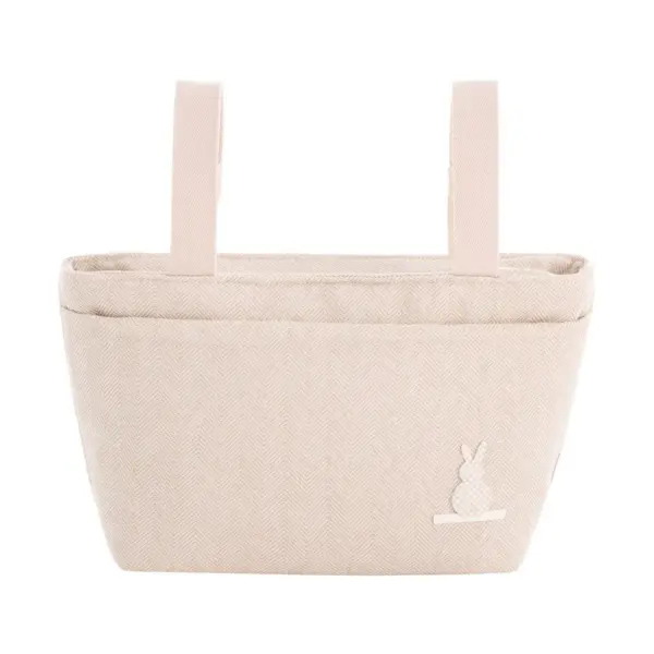 Bolso organizador lino beige 13x38x20 cm