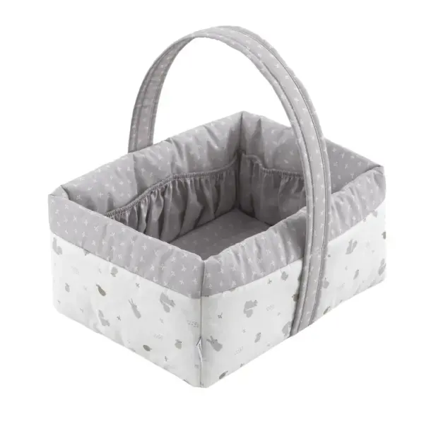 Cesta canastilla 22.5x29x29 cm ardi gris