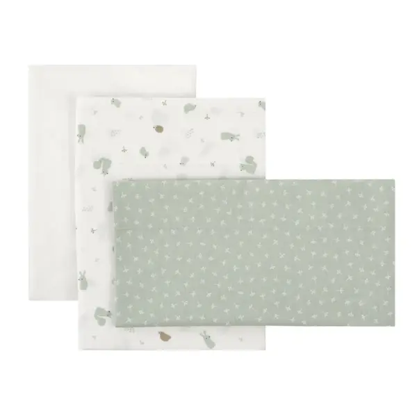 Sabana moises/carro 3 pcs 35x80x1 cm ardi verde
