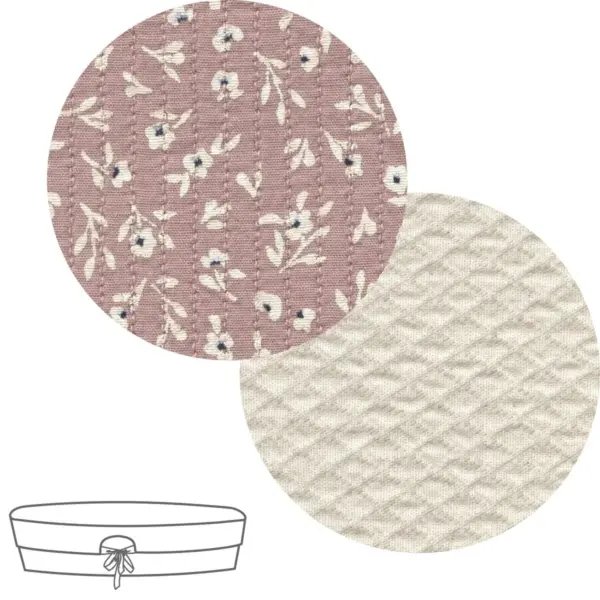 Cubre cuco capazo reversible rustic rosa 35x75x35 cm