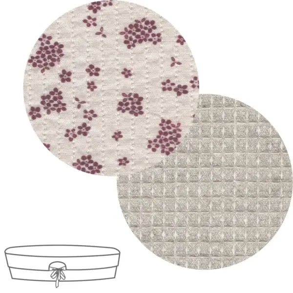 Cubre cuco capazo cremall.rev. naturale rosa 35x75x35 cm