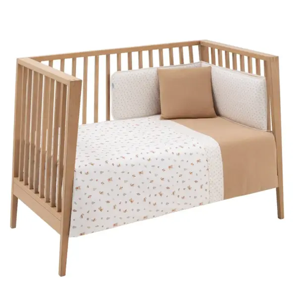 Jgo 2 pcs.f.nordica cuna 60 senda beige 100x140x3 cm