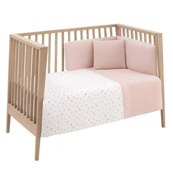 Jgo 2 pcs.f.nordica cuna 60 calma rosa 100x140x3 cm
