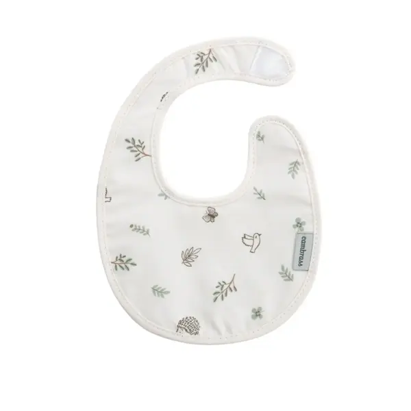 Babero redondo con velcro calma verde 16x19x1 cm