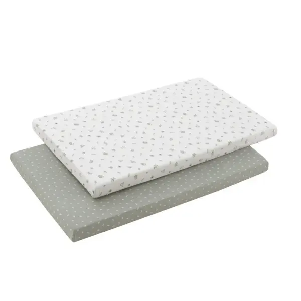 Bajera minicuna pack 2 uds. 50x90x12 cm calma verde