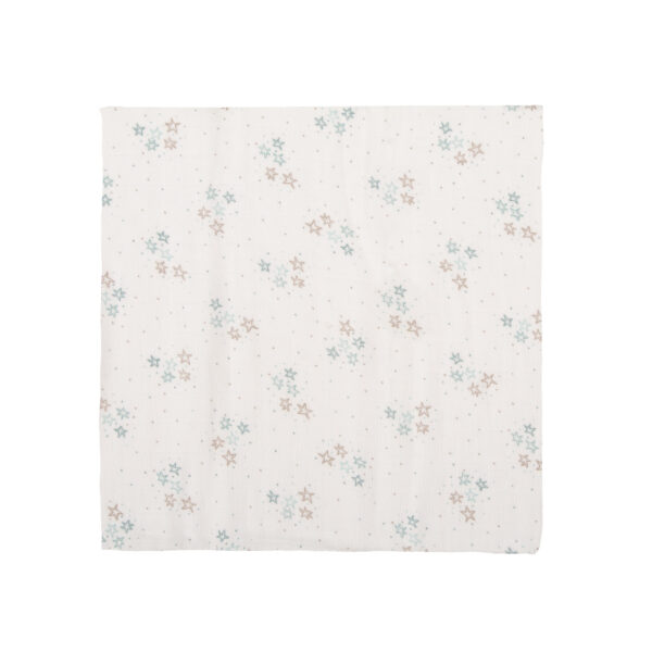 Muselina bambú Stars 13 B|Azul 120x120 - Bimbidreams