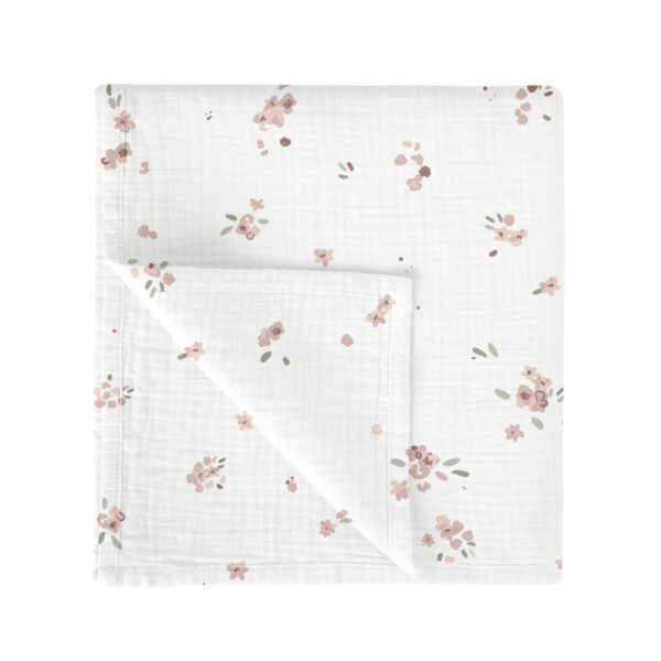 Muselina bambú Monet 14 B|Rosa 120x120 - Bimbidreams