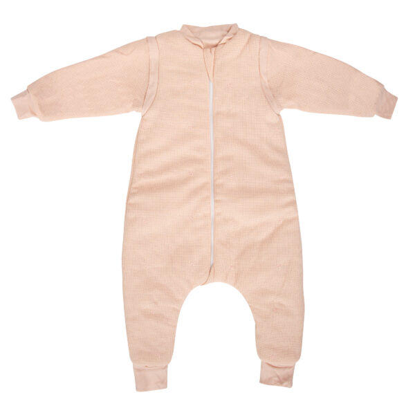 Saco pijama con pies Waffle 04 Rosa 85 cm - Bimbidreams