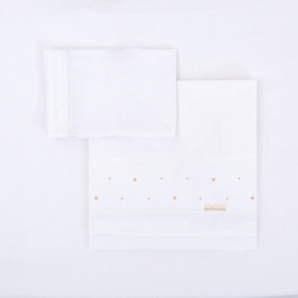 juego sabanas franela 3 piezas Punts 14 B|Rosa Cuna (60x120) - Bimbidreams