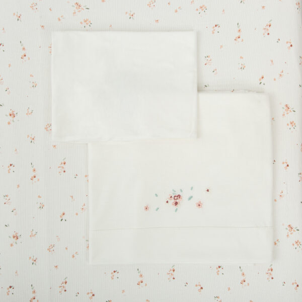 Juego sabanas punto jersey 3 piezas Monet 14 B|Rosa Minicuna (50x80 - 90) - Bimbidreams
