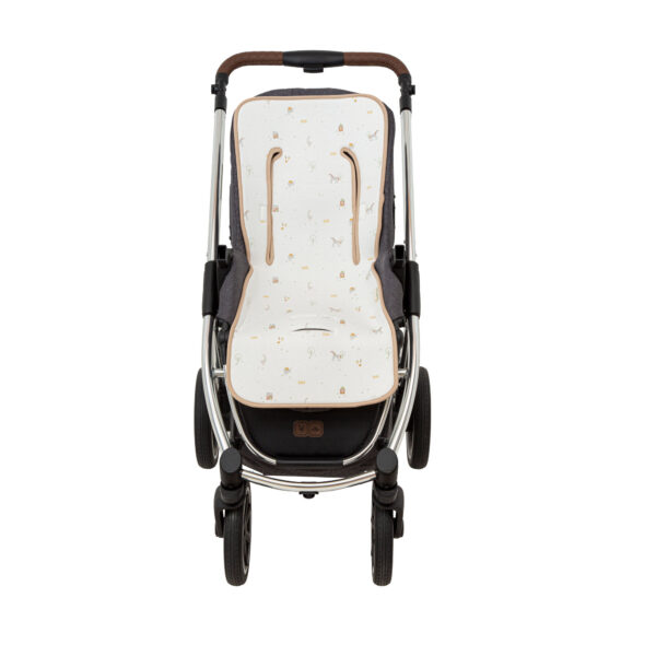 Colchoneta silla paseo estampada Happy Forest 10 B|Lino 35x83 - Bimbidreams
