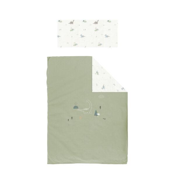 Funda nordica cuna + Funda almohada Trex 16 B|Verde 110X155 - Bimbidreams