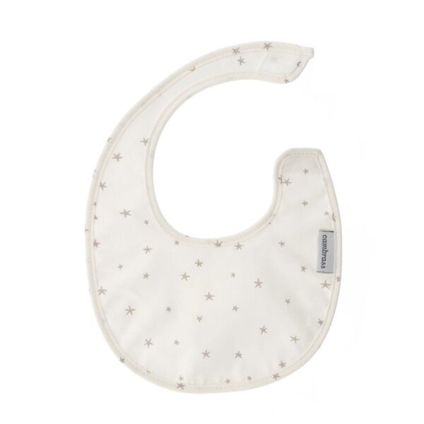 Babero redondo con velcro magia beig16x19x1 cm