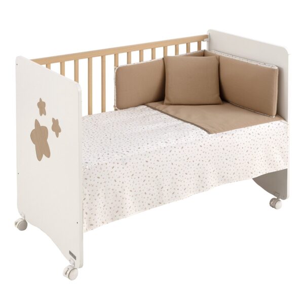 JGO 2 PCS.COLCHA I-V. CUNA 60 MINIMAL M.L. BEIGE 60x120x3 CM