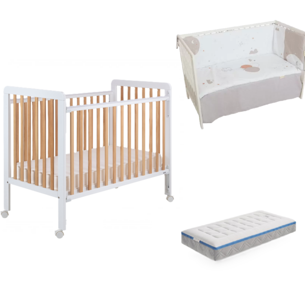 Pack ahorro cuna bari blanco madera