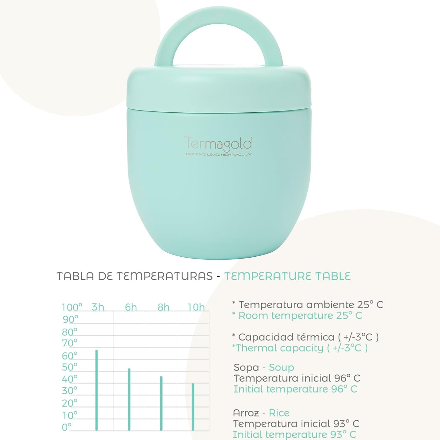 Termo papillero 600 ml Onna acero inoxidable - Imagen 2