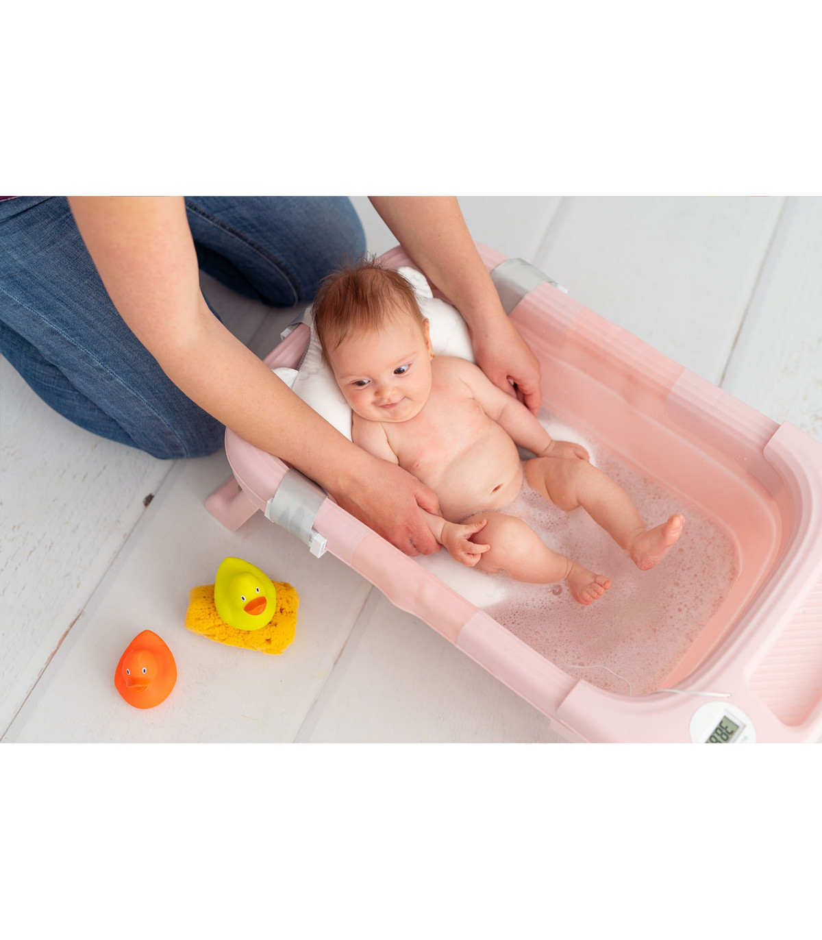 Bañera plegable Olmitos con hamaca para recién nacido - Imagen 6