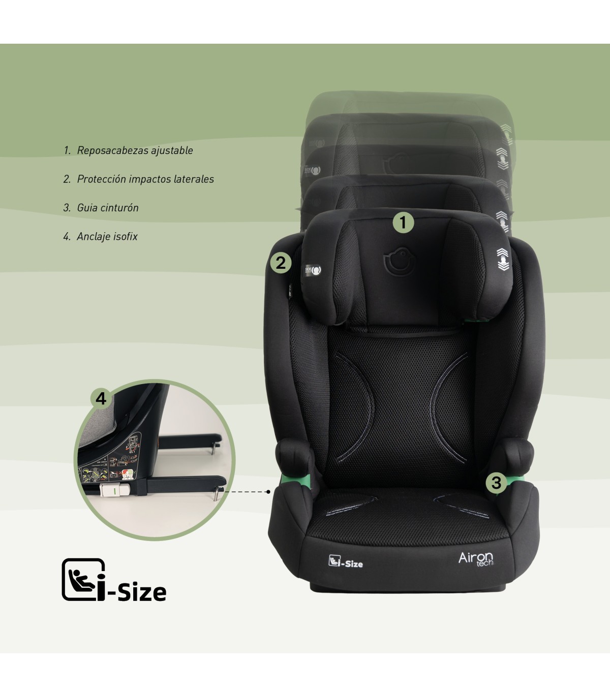 Elevador auto Airon Tech Niu I-Size (100-150 cm) - Imagen 3
