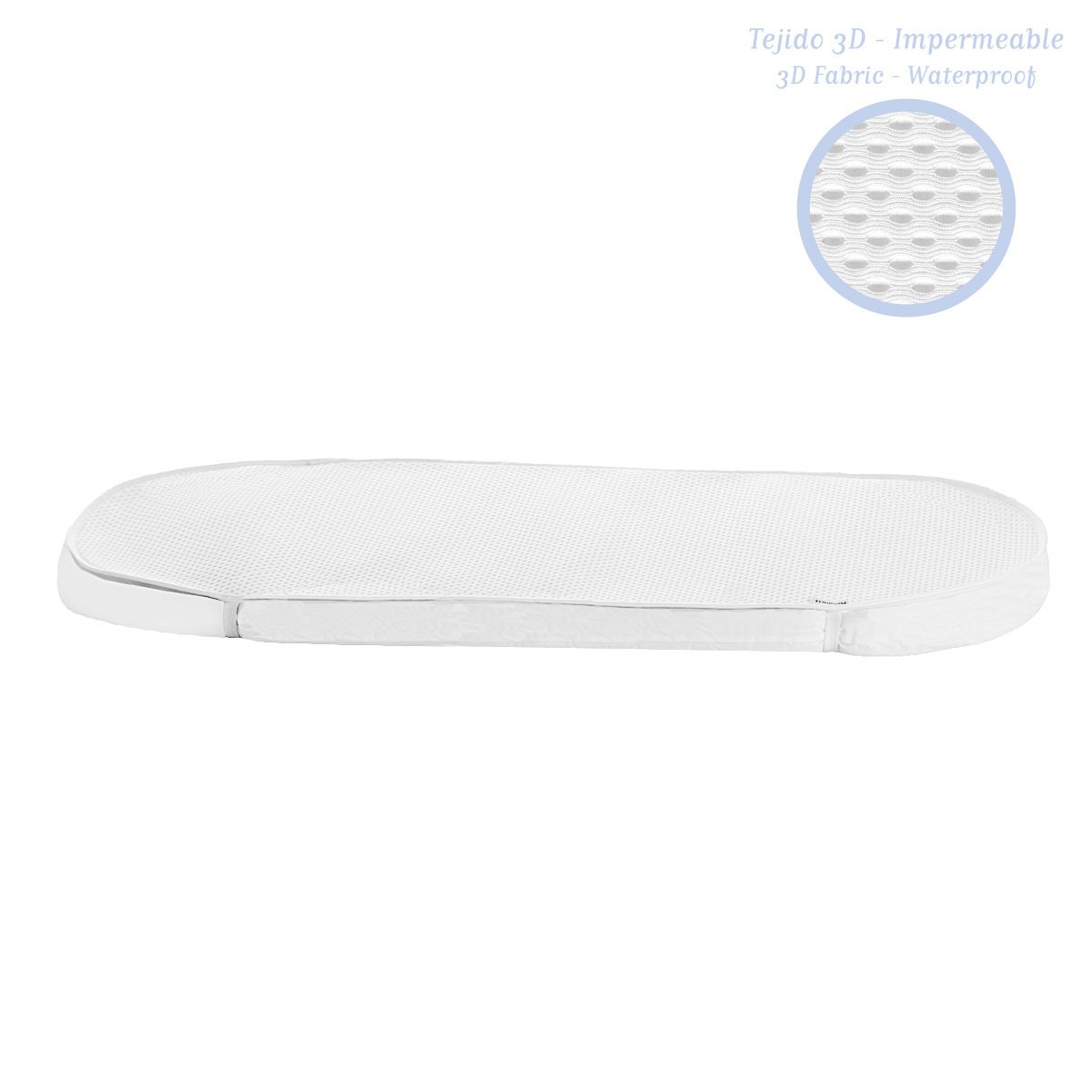 PROTEC.COLCHON 3D-MOISES/CARRO 33x80x1 CM LISO E UNICO& Cambrass