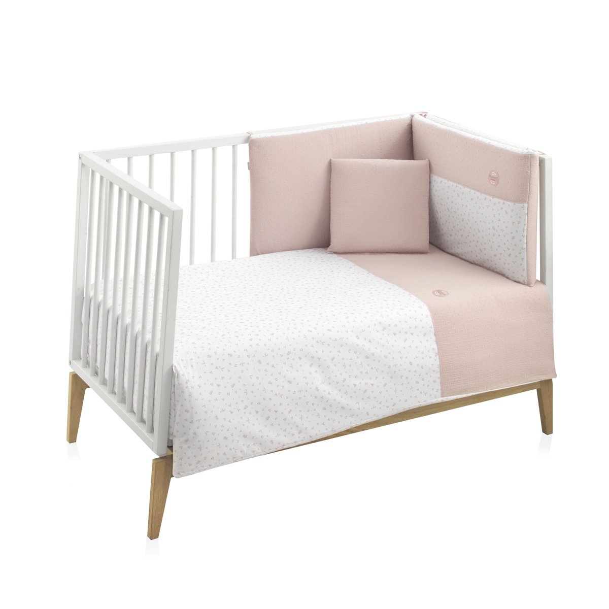JGO 2 PCS.F.NORDICA CUNA 70 PLUMETI ROSA 110x170x3 CM& Cambrass