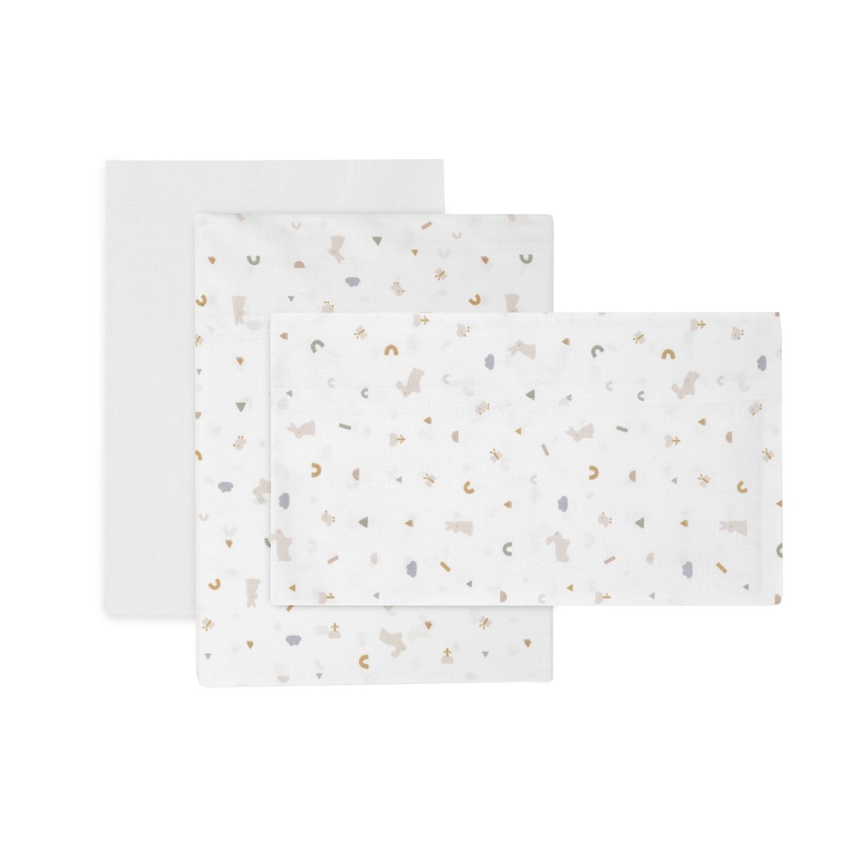SABANA CUNA 3 PCS (CUNA 60) 100x165x1 CM RABBIT BEIGE& Cambrass