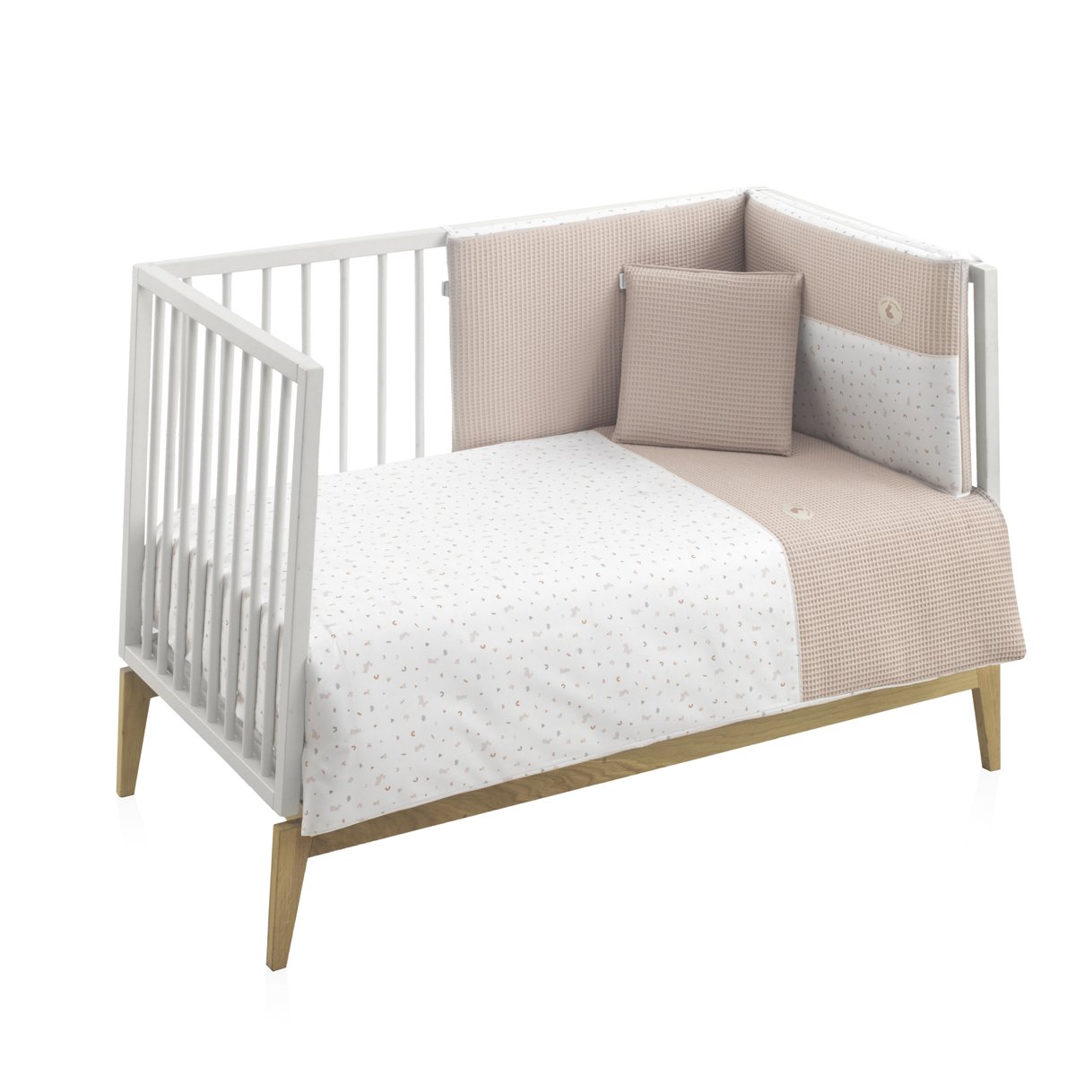 JGO 2 PCS.F.NORDICA CUNA 60 RABBIT BEIGE 100x140x3 CM& Cambrass