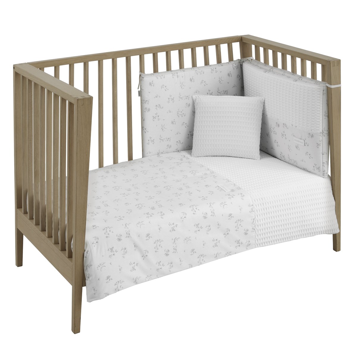 JGO 2 PCS.F.NORDICA CUNA 60 MERLO CRUDO 100x140x3 CM& Cambrass