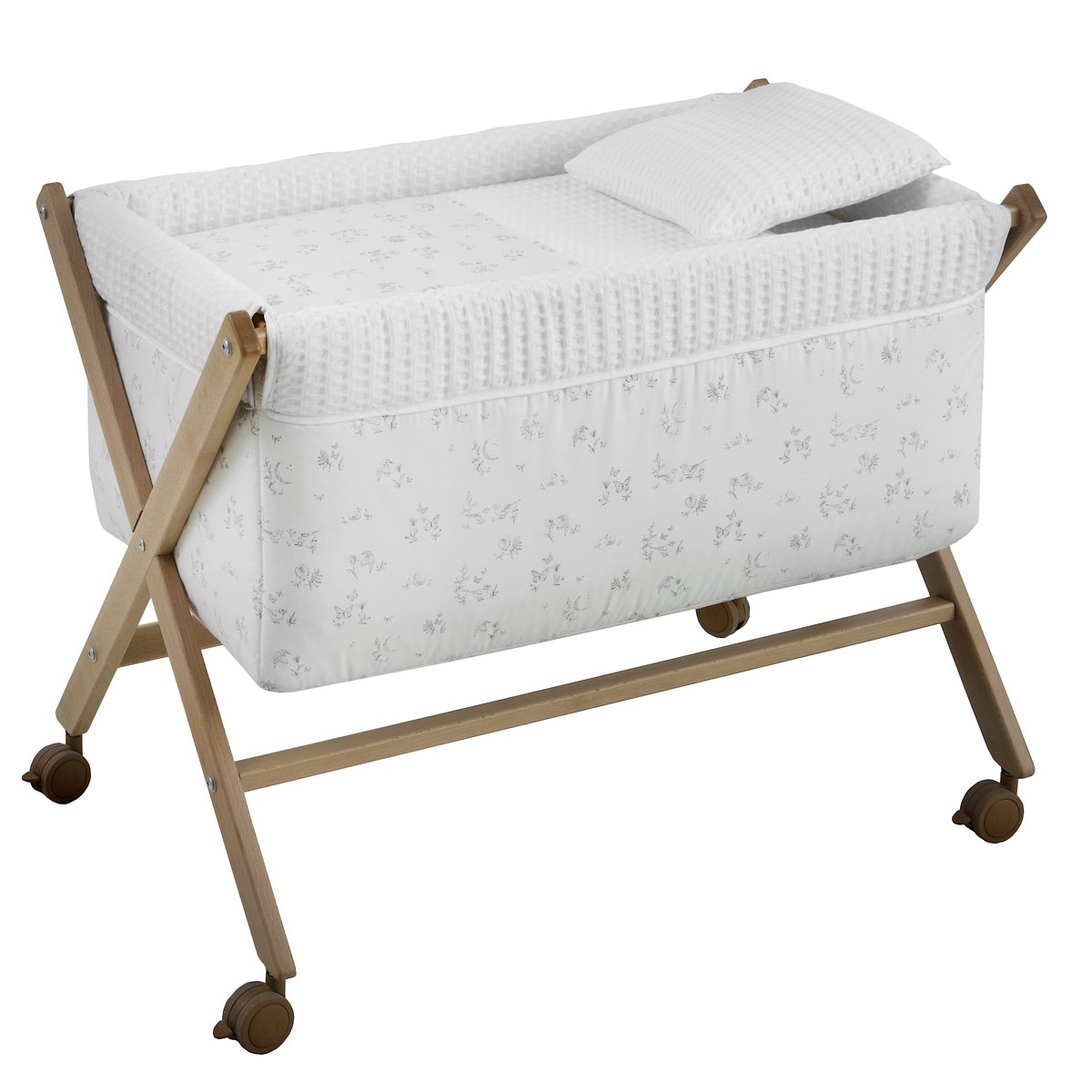 MINICUNA TIJERA MADERA MERLO CRUDO/NATURAL 55x87x74 CM& Cambrass
