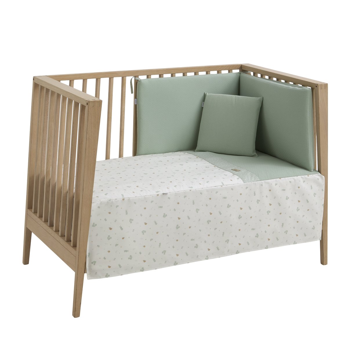 JGO 2 PCS.COLCHA I-V. CUNA 60 ARDI VERDE 60x120x3 CM& Cambrass